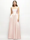 Dessy Collection Sleeveless Satin Gown In Ballet Pink