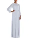 Dessy Collection Strapless Chiffon Puff Sleeve Blouson Overlay Maxi Dress