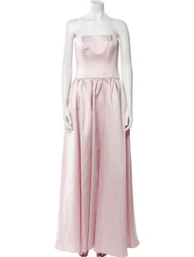 Pre-owned Dessy Collection Strapless Long Dress In Pink