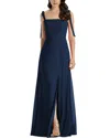 DESSY COLLECTION DESSY COLLECTION TIE-SHOULDER CHIFFON MAXI DRESS