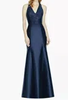Dessy Halter Wedding Dress In Midnight