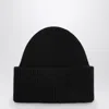 Destin Anthracite Wool And Cashmere Beanie In Black