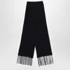 Destin Wool And Cashmere Fringed Scarf In Black