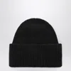 Destin Anthracite Wool And Cashmere Beanie In Black