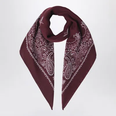 Destin Bandana Judy In Bordeaux Wool In Burgundy