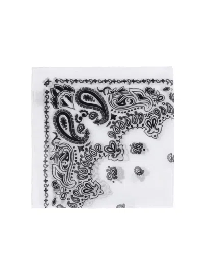 Destin Bandana Print Scarf In White