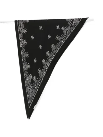 Destin Bandana-print Scarf In Black