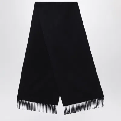 Destin Black Cashmere Scarf In Brown