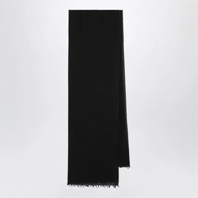 Destin Black Silk And Cashmere-blend Scarf In Purple
