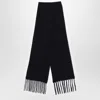 Destin Black Wool And Cahsmere Scarf In Black
