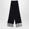 Destin Wool And Cashmere Fringed Scarf In Black