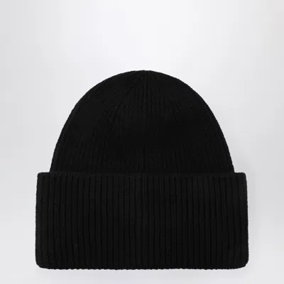 DESTIN BLACK WOOL AND CASHMERE BEANIE