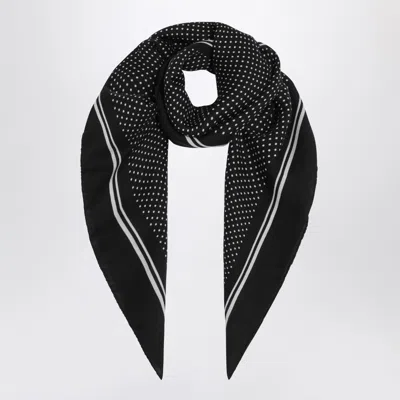 DESTIN BLACK WOOL POLKA-DOT BANDANA