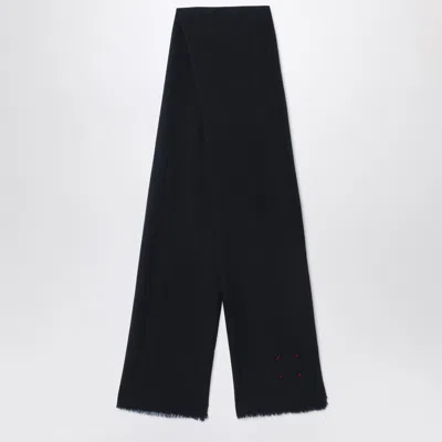 Destin Black Wool Scarf