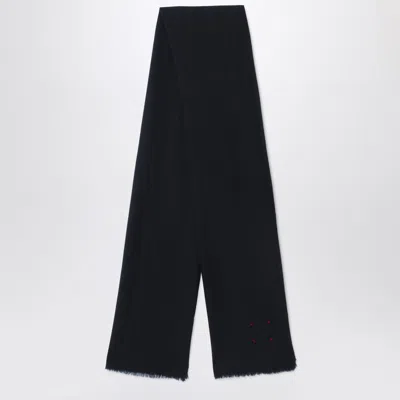 Destin Black Wool Scarf