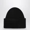 Destin Blue Navy Cashmere Blend Beanie In Black