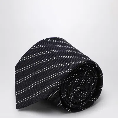 DESTIN BLUE/WHITE SILK TIE