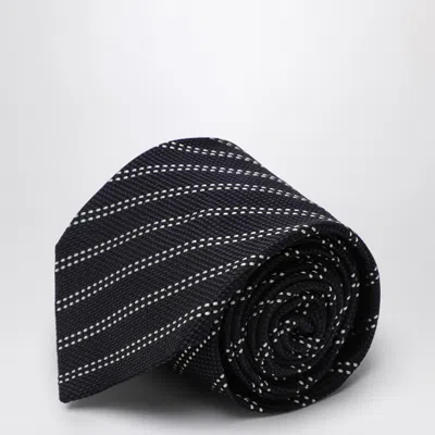 DESTIN BLUE/WHITE SILK TIE