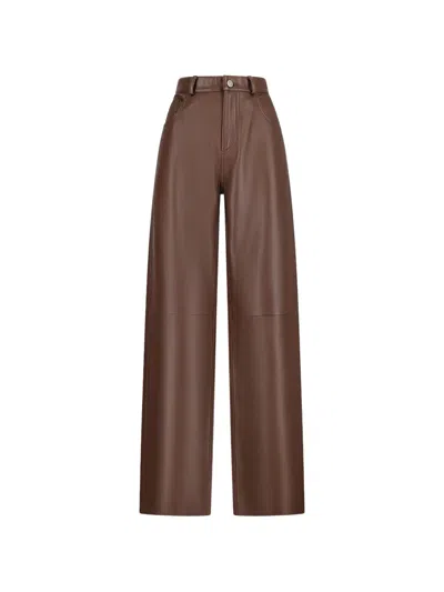 Destin Bonnie Leather Jeans In Brown