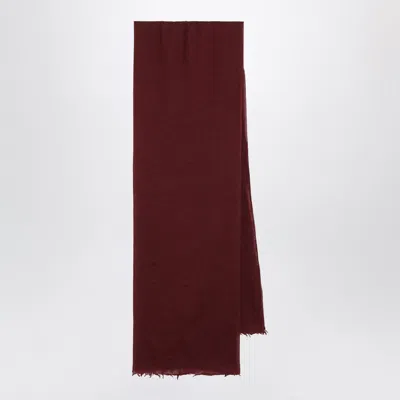 Destin Bordeaux Silk And Cashmere-blend Scarf In Yellow