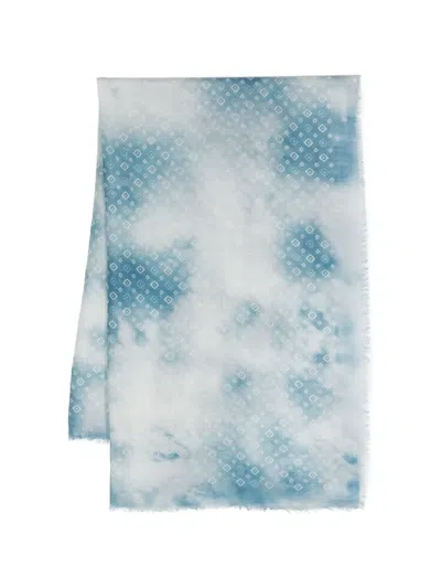 Destin Briana Patterned Scarf In Blue