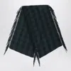 Destin Hedfrith Check Wool And Cashmere Shawl In Green