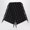 Destin Brown Check And Shawl