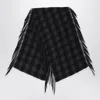 Destin British Green Check Wool And Cashmere Shawl