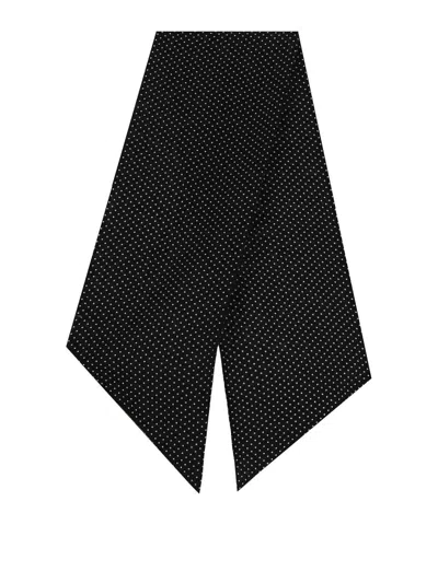 Destin Pota In Wool Polka Dot Scarf In Black