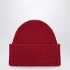 Destin Wool-blend Ribbed Beanie In Red