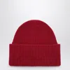 Shop Destin Burgundy Wool And Cashmere Beanie