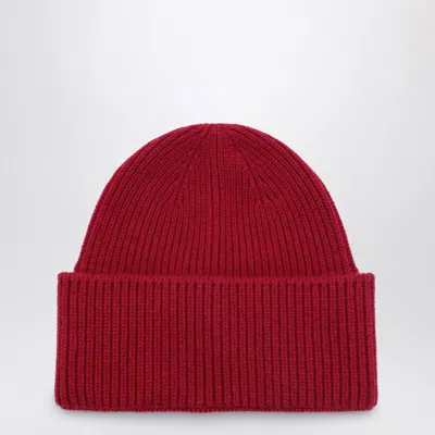 DESTIN DESTIN BURGUNDY WOOL AND CASHMERE BEANIE