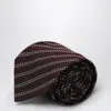 Destin Striped-pattern Silk Tie In Blue