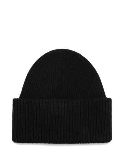 Destin Anthracite Grey Cashmere Blend Beanie In Black
