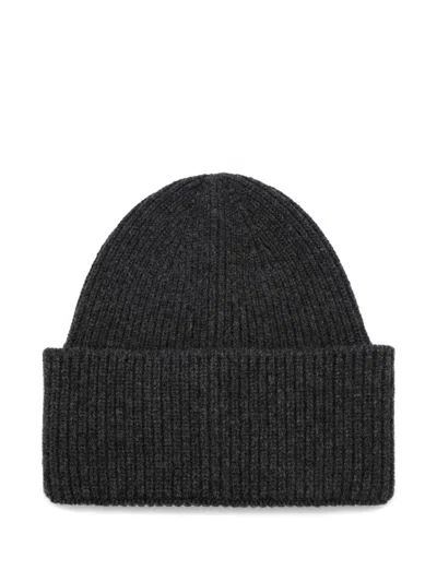 Destin Anthracite Grey Cashmere Blend Beanie Men In Gray