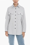 Destin Cashmere Blend Long Sleeved Overshirt With Utility Pockets