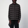 Destin Plaid Check Wool Cashmere Overshirt In Black