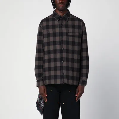 DESTIN CHECK PATTERN WOOL AND CASHMERE OVERSHIRT