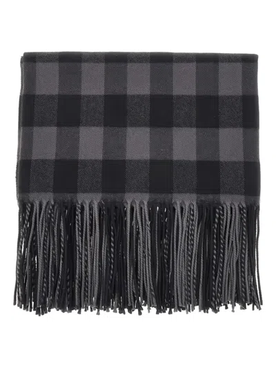 Destin Check-print Scarf In Green