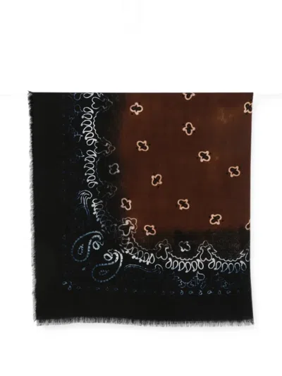 Destin Check Wool Scarf In Multi