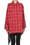 Destin Checked Print Overshirt In Multi