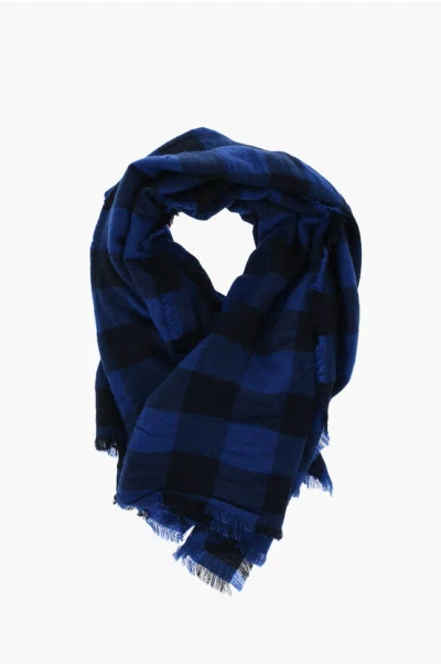 Destin Checked Scarf With Fringes