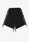 Destin Hedfrith Check Wool And Cashmere Shawl In Gray