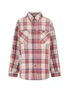 Destin Check-pattern Button-up Shirt In Neutral