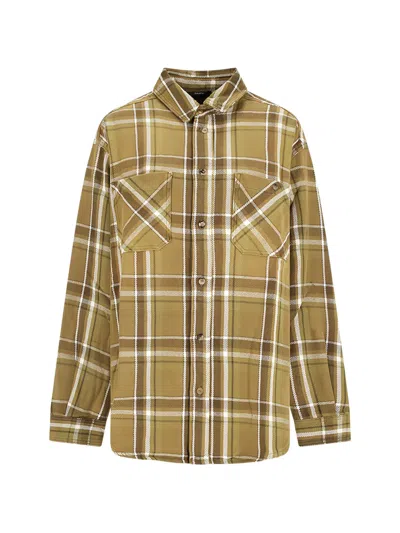 Destin Check-pattern Chest-pocket Shirt In Brown