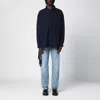 Destin Charcoal Grey Wool And Cashmere Overshirt In Blue