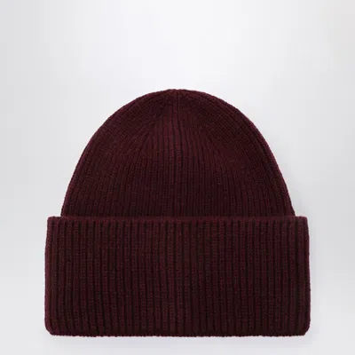 Destin Dark Burgundy Wool And Cashmere Beanie