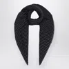 Destin Dark Burgundy Wool Polka-dot Bandana In Black