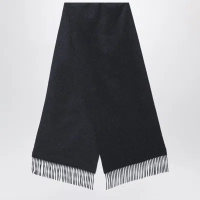 Destin Dark Grey Cashmere Scarf In Black