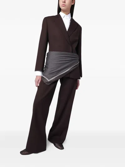 Destin Dotted Striped Scarf In Gray